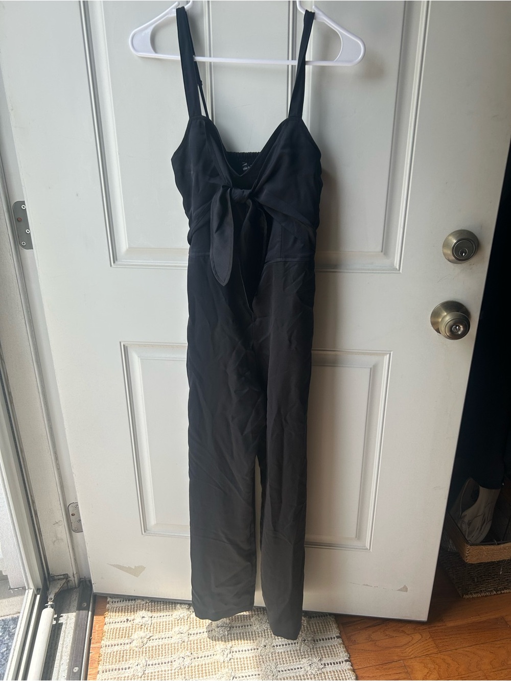 Abercrombie & Fitch Black Tie-Front Jumpsuit